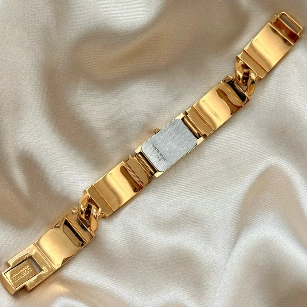 AUTHENTIC RARE VINTAGE LOEWE BLACK LEATHER WATCH - Picture 6 of 8